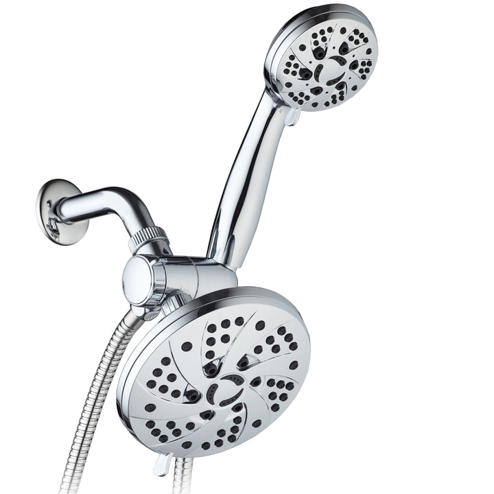 AquaDance 6 Setting Rainfall Shower Head Combo 6 Inch Handheld 3326 Chrome Image 2