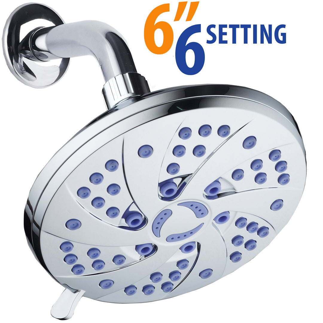 AquaDance Microban 6 setting 6 Inch Shower Head Image 9