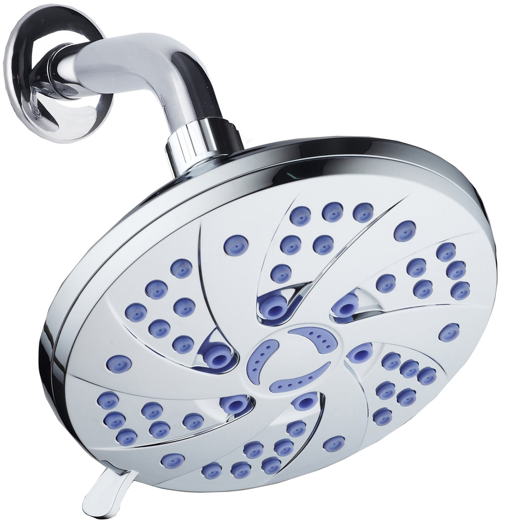 AquaDance Microban 6 setting 6 Inch Shower Head Image 10