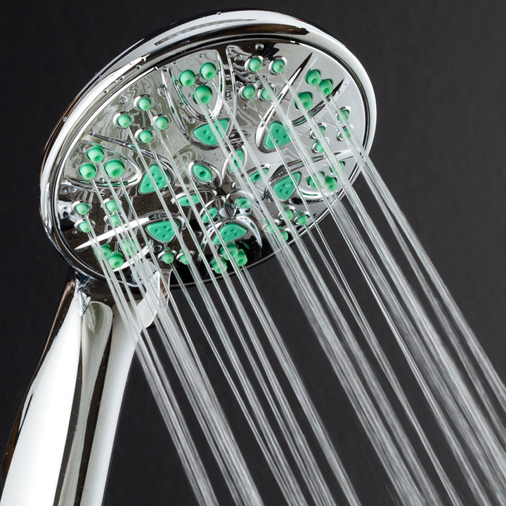 AquaDance Microban Green 4 Inch 6 setting Hand shower Image 3