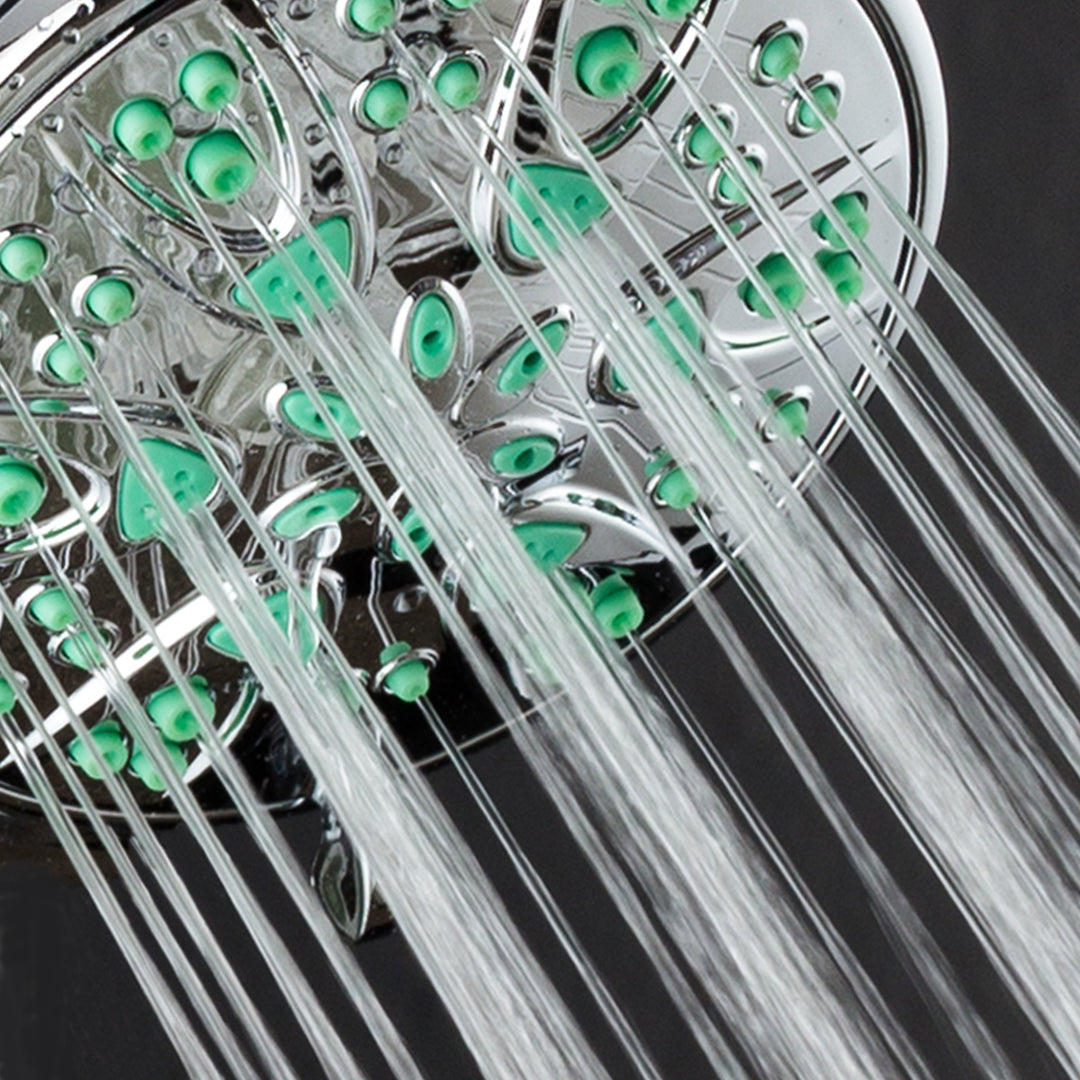 AquaDance Microban Green 4 Inch 6 setting Hand shower Image 6