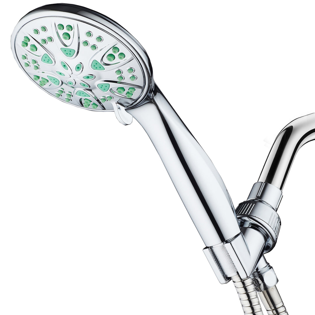 AquaDance Microban Green 4 Inch 6 setting Hand shower Image 9