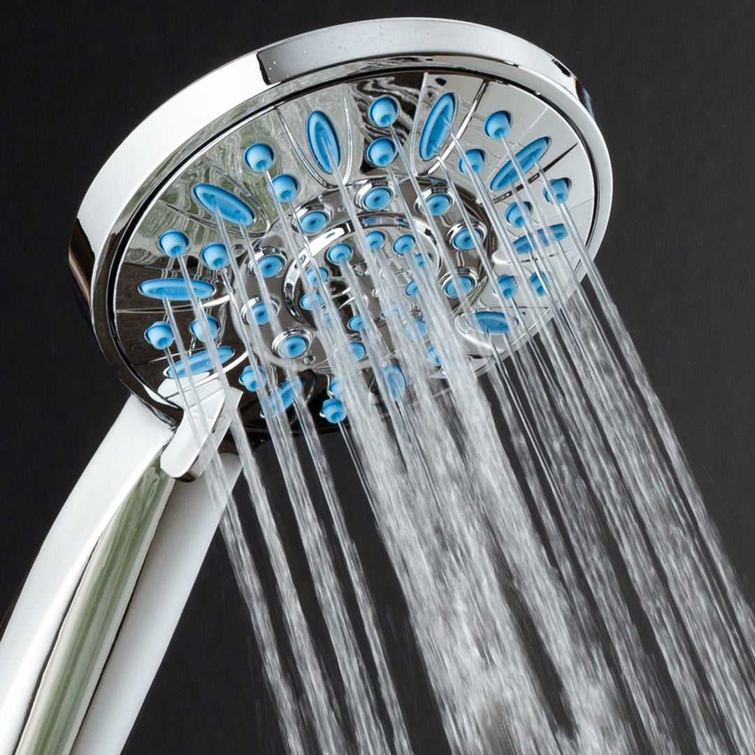 AquaDance Microban Blue 4 Inch 6 setting Hand shower Image 3