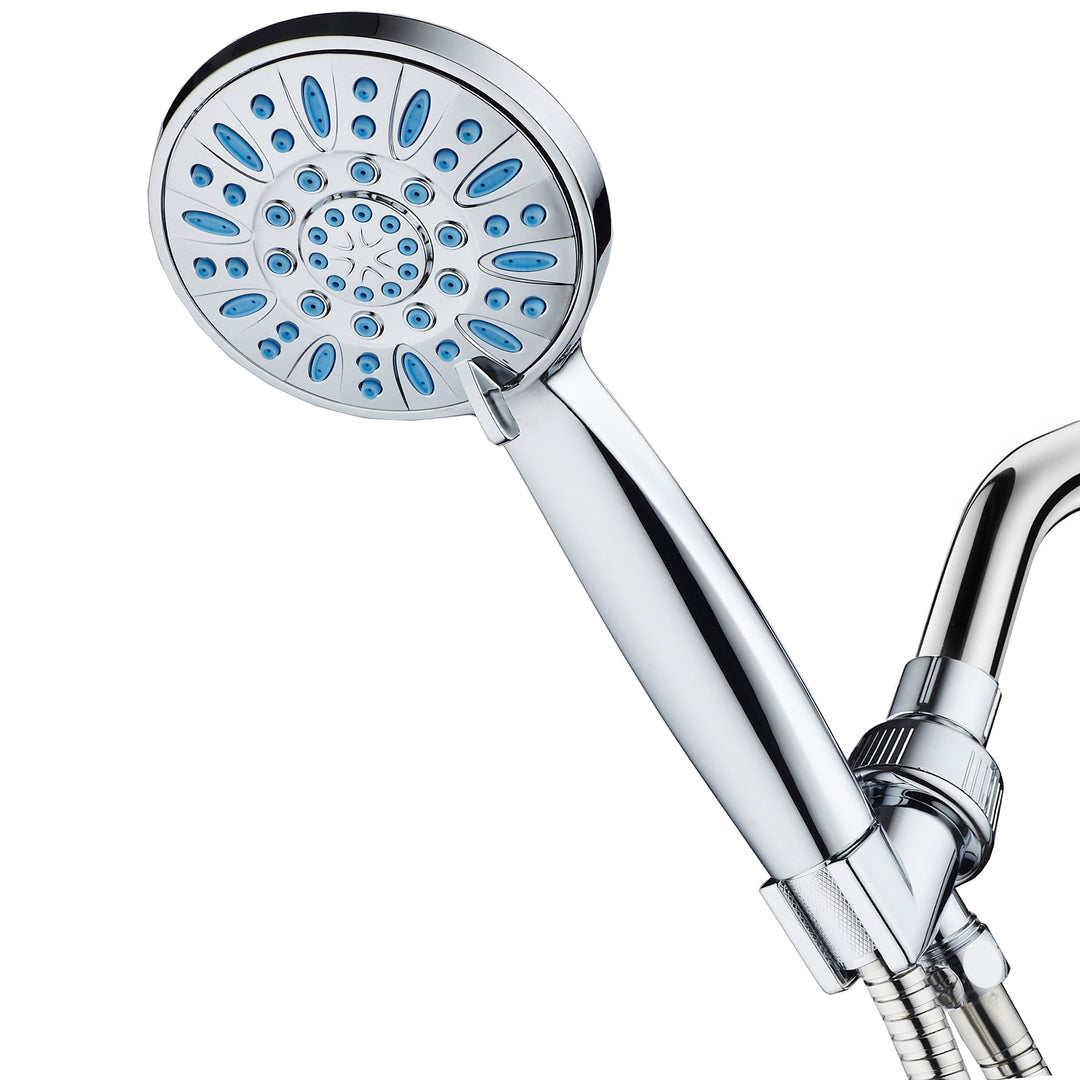 AquaDance Microban Blue 4 Inch 6 setting Hand shower Image 8