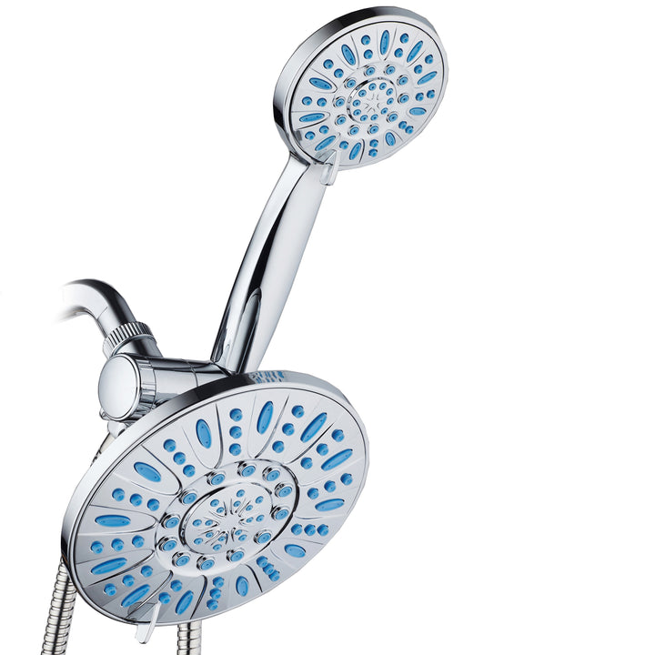 AquaDance Antimicrobial Anti-Clog High Pressure 30 setting Rainfall Shower Combo Image 7