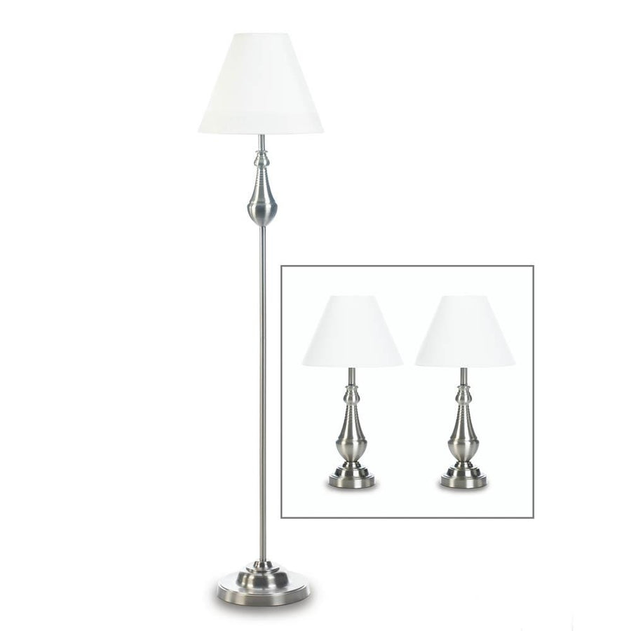 TURNED HIGH POLISH LAMP TRIO Image 1