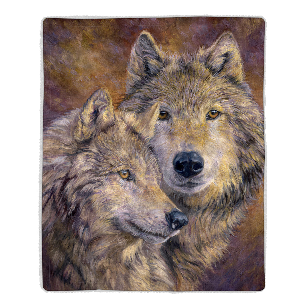 Fluffy Plush Throw Blanket 50 x 60 Inch - Wolf Print Lightweight Hypoallergenic Bed or Couch Soft Cozy Plush Image 1