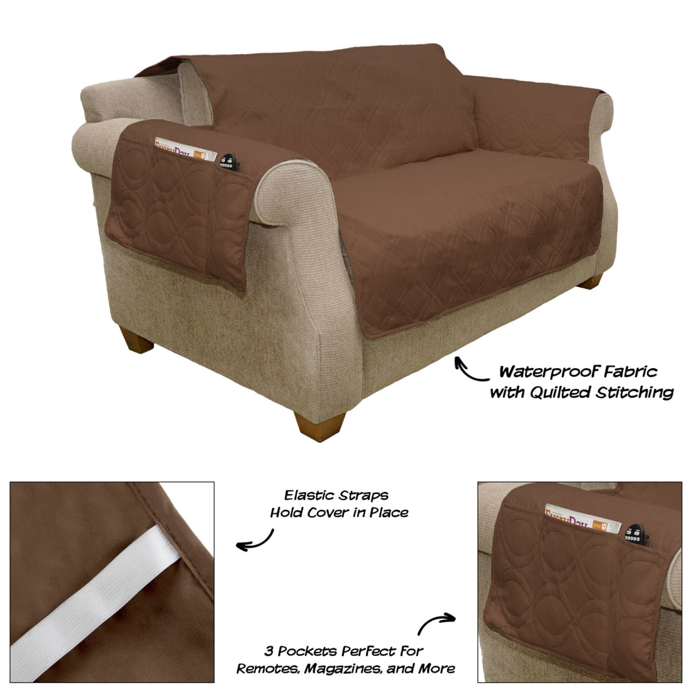 Furniture cover, 100% Waterproof Protector Cover for Love Seat by PETMAKER, Non-Slip, Stain Resistant, Great for Dogs, Image 2