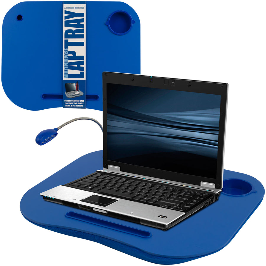 Portable LapTop Desk with Handle and LED Light - Squishy Bottom 19 x 15 Image 1