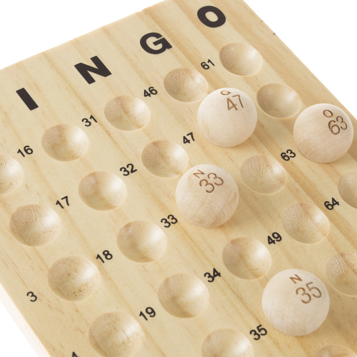 Deluxe Bingo Game with Accessories, Metal Ball Spinner, Wooden Bingo Balls and Board and Shutter Bingo Cards for Adults, Image 3