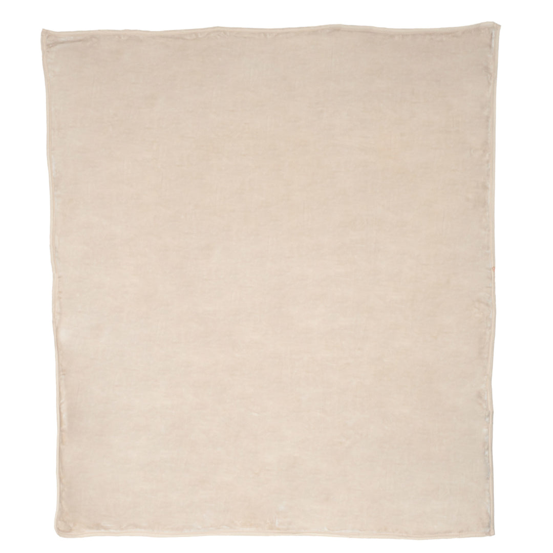 Super Fuzzy Soft Heavy Thick Plush Mink Blanket 8 pound - Beige Image 4