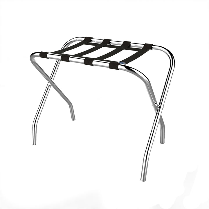 Chrome Luggage Rack Folding Suitcase Stand Travel Bag Holder Easy Store Image 2