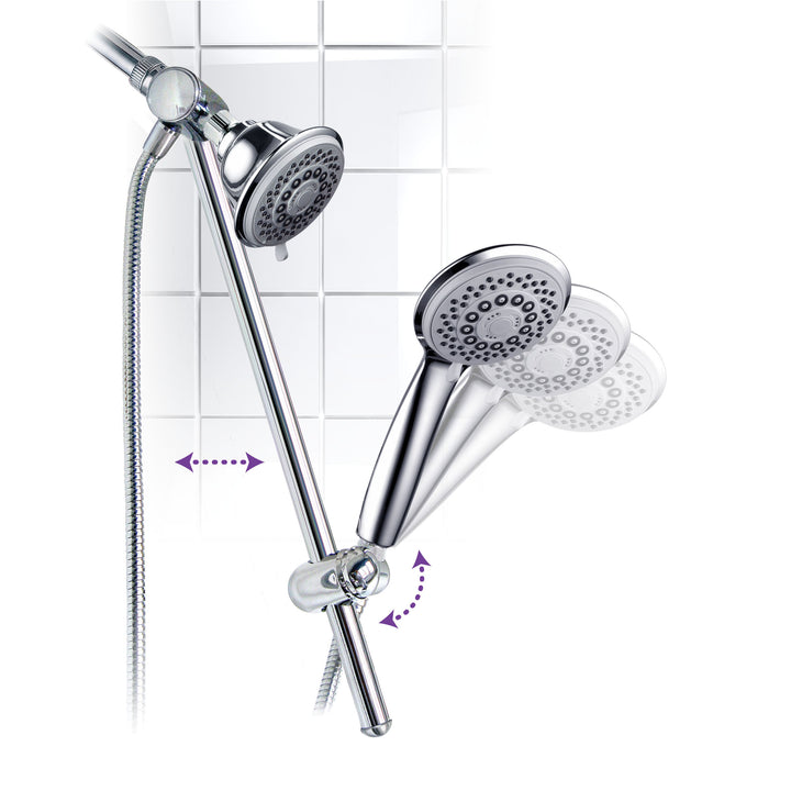 HotelSpa Adjustable 30-Setting Hand Shower and Shower Head Combo Image 4