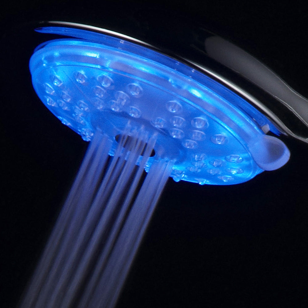 PowerSpa Air Turbo 7 Color 4 Setting LED Multi Function Handheld Shower Head Image 2