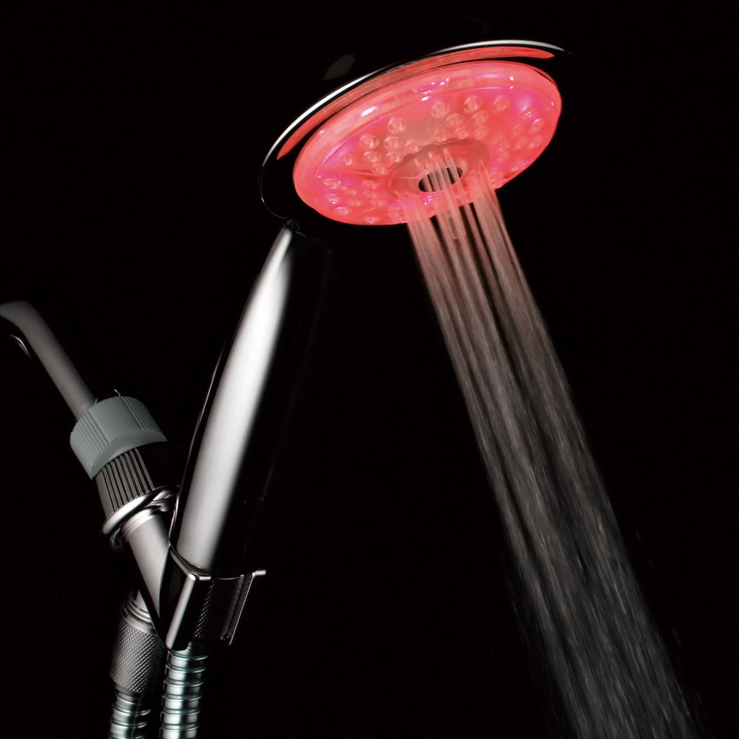 PowerSpa Air Turbo 7 Color 4 Setting LED Multi Function Handheld Shower Head Image 5