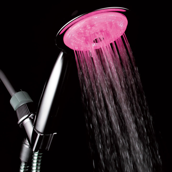 PowerSpa Air Turbo 7 Color 4 Setting LED Multi Function Handheld Shower Head Image 11