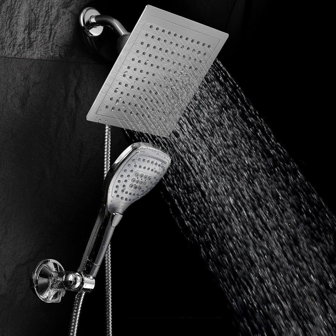 DreamSpa Ultra Luxury Rainfall Shower Combo Push Control Handheld 4.75 Inch Image 3