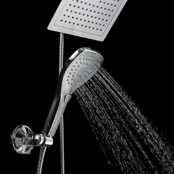 DreamSpa Ultra Luxury Rainfall Shower Combo Push Control Handheld 4.75 Inch Image 4