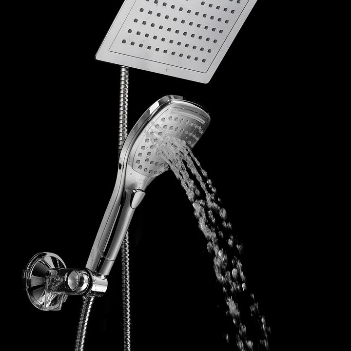 DreamSpa Ultra Luxury Rainfall Shower Combo Push Control Handheld 4.75 Inch Image 5