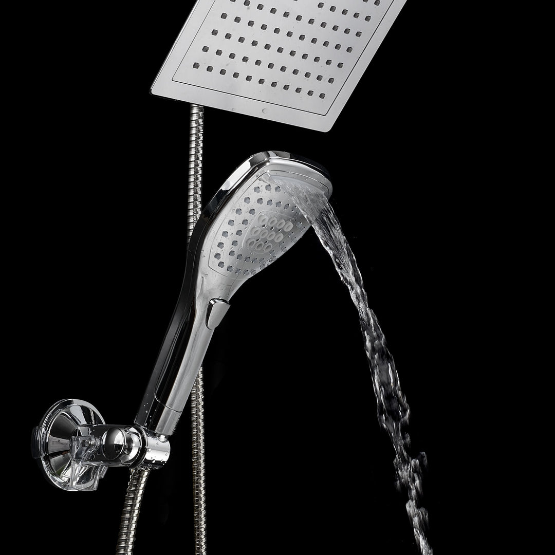 DreamSpa Ultra Luxury Rainfall Shower Combo Push Control Handheld 4.75 Inch Image 6