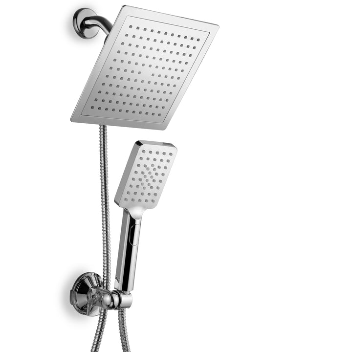 DreamSpa Ultra Luxury Rainfall Shower Combo Square 9 Inch Chrome Handheld 1686 Image 5