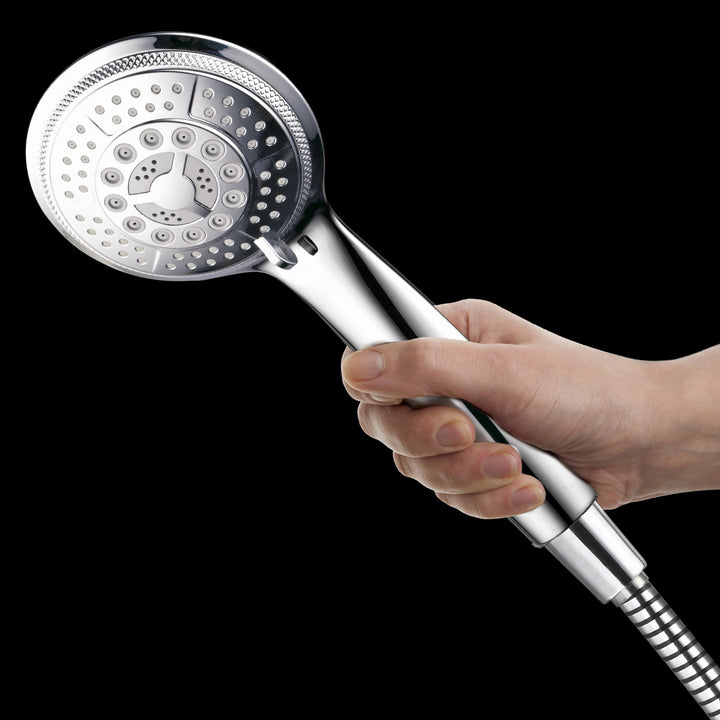 HotelSpa Luxury Shower Combo 5in LED Shower Head 5 Setting Handheld Chrome 1632 Image 3