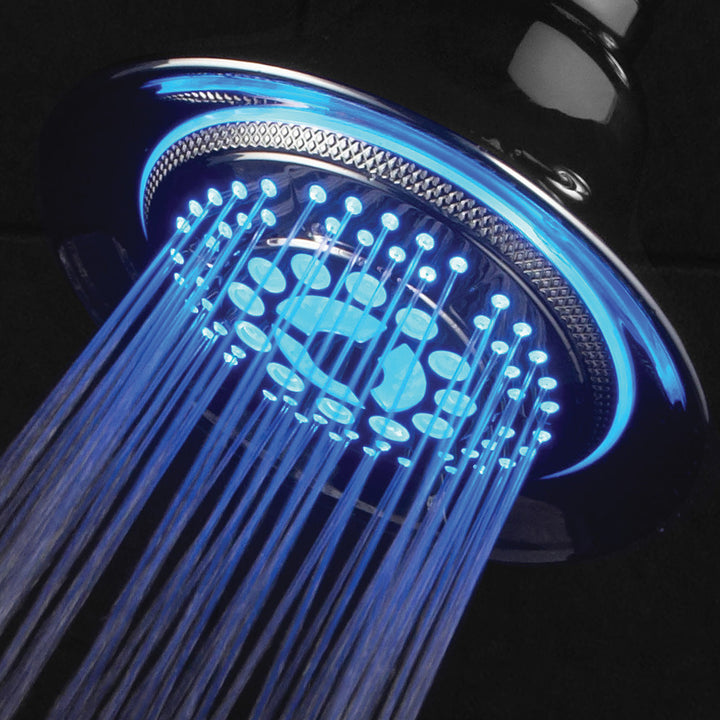 HotelSpa Luxury Shower Combo 5in LED Shower Head 5 Setting Handheld Chrome 1632 Image 4