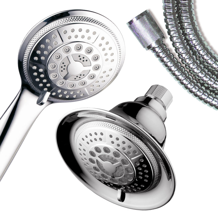 HotelSpa Luxury Shower Combo 5in LED Shower Head 5 Setting Handheld Chrome 1632 Image 6