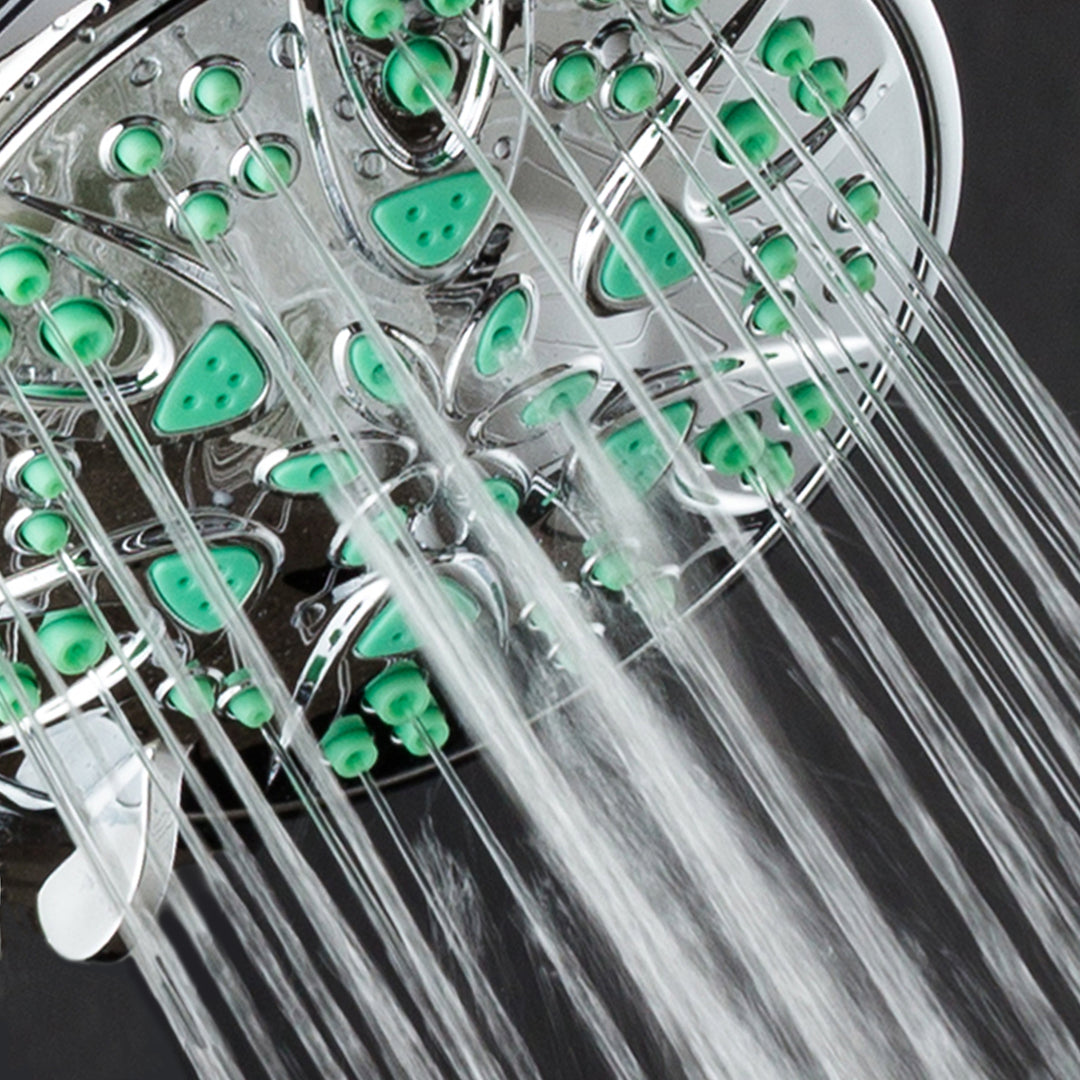 AquaDance Antimicrobial / Anti-Clog High Pressure 6 setting Shower Head Image 7