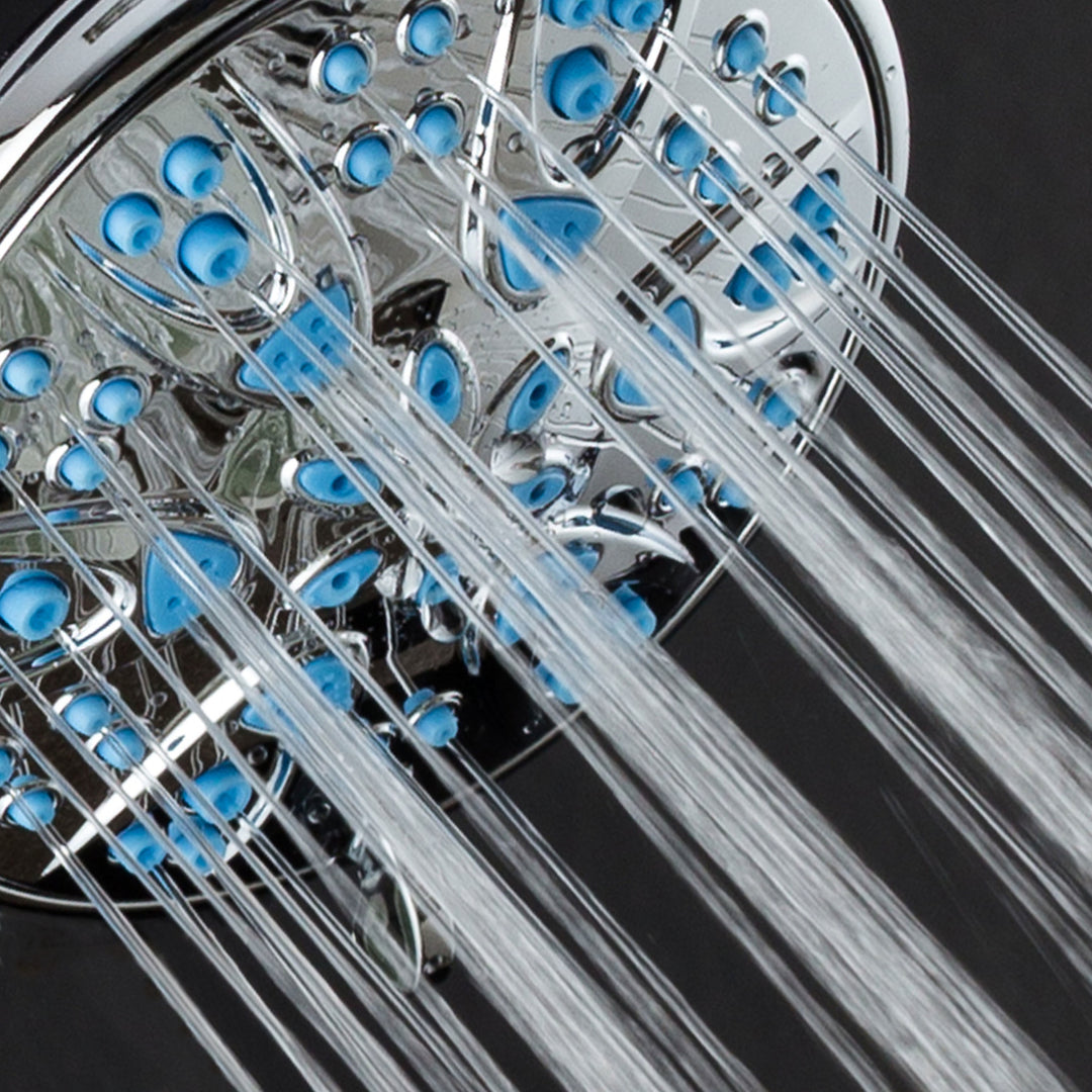 Microban 4 inch 6 setting Shower Head Blue 6604 Image 6