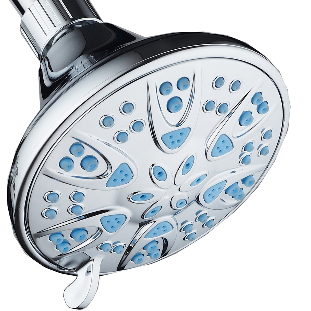 Microban 4 inch 6 setting Shower Head Blue 6604 Image 9