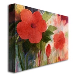 Sheila Golden Red Blossoms Canvas Art 18 x 24 Image 3
