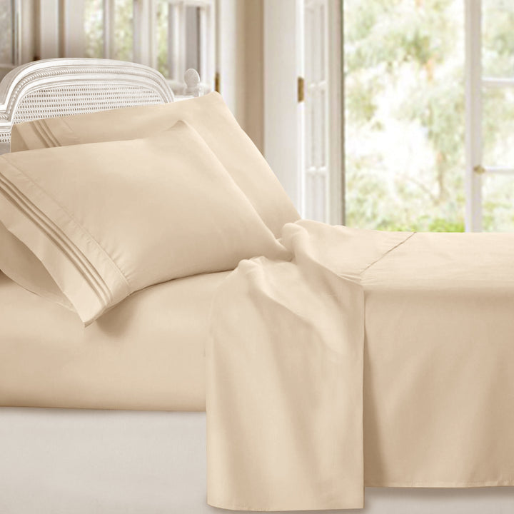 4-Piece 1800 Series Ultra-Soft Brushed Microfiber Deep Pocket Bed Sheet Set Image 5