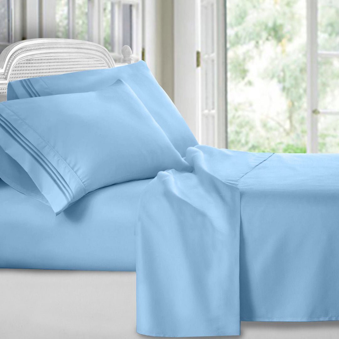 4-Piece 1800 Series Ultra-Soft Brushed Microfiber Deep Pocket Bed Sheet Set Image 7