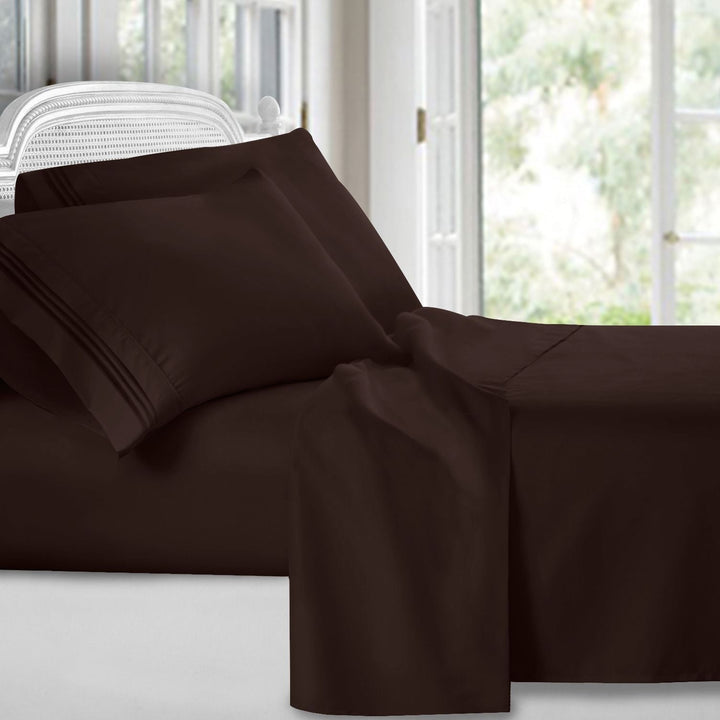 4-Piece 1800 Series Ultra-Soft Brushed Microfiber Deep Pocket Bed Sheet Set Image 11