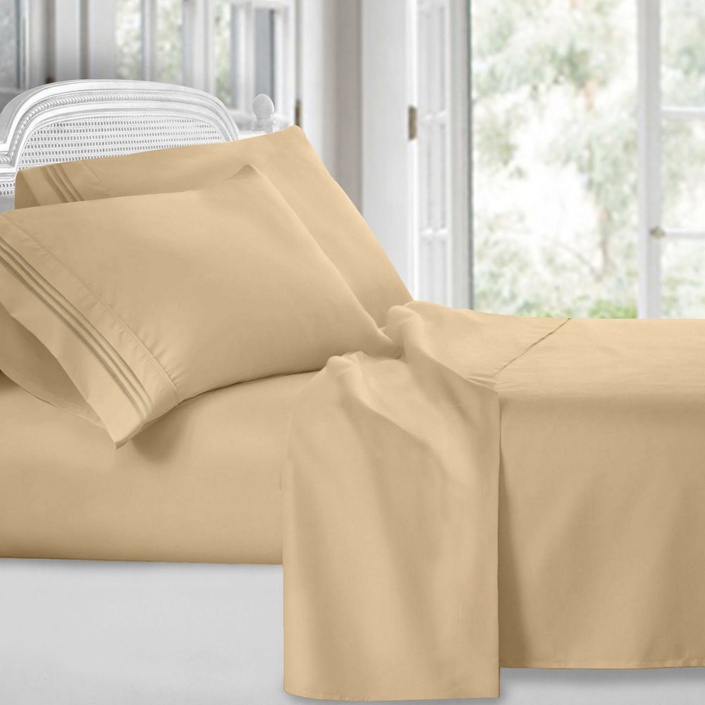 4-Piece 1800 Series Ultra-Soft Brushed Microfiber Deep Pocket Bed Sheet Set Image 2