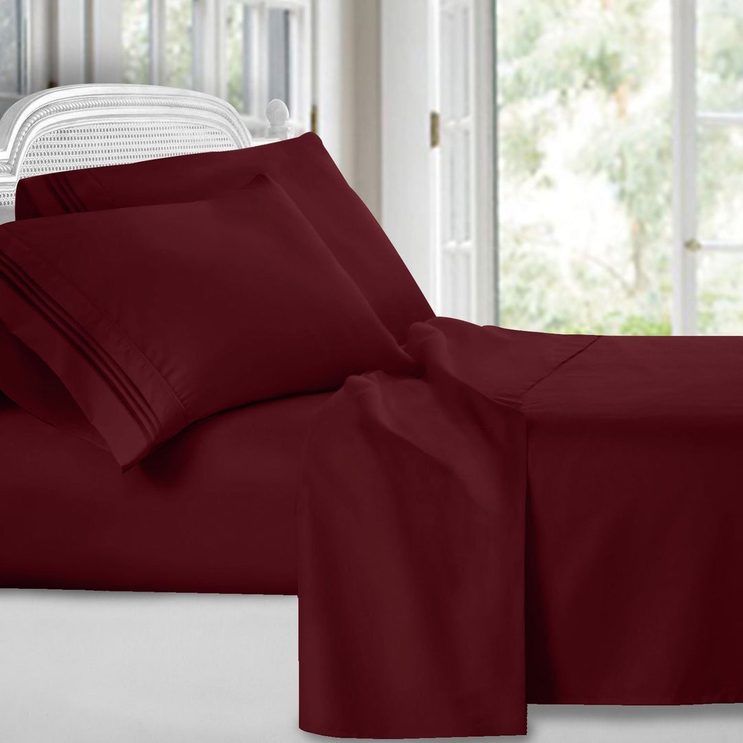 4-Piece 1800 Series Ultra-Soft Brushed Microfiber Deep Pocket Bed Sheet Set Image 6