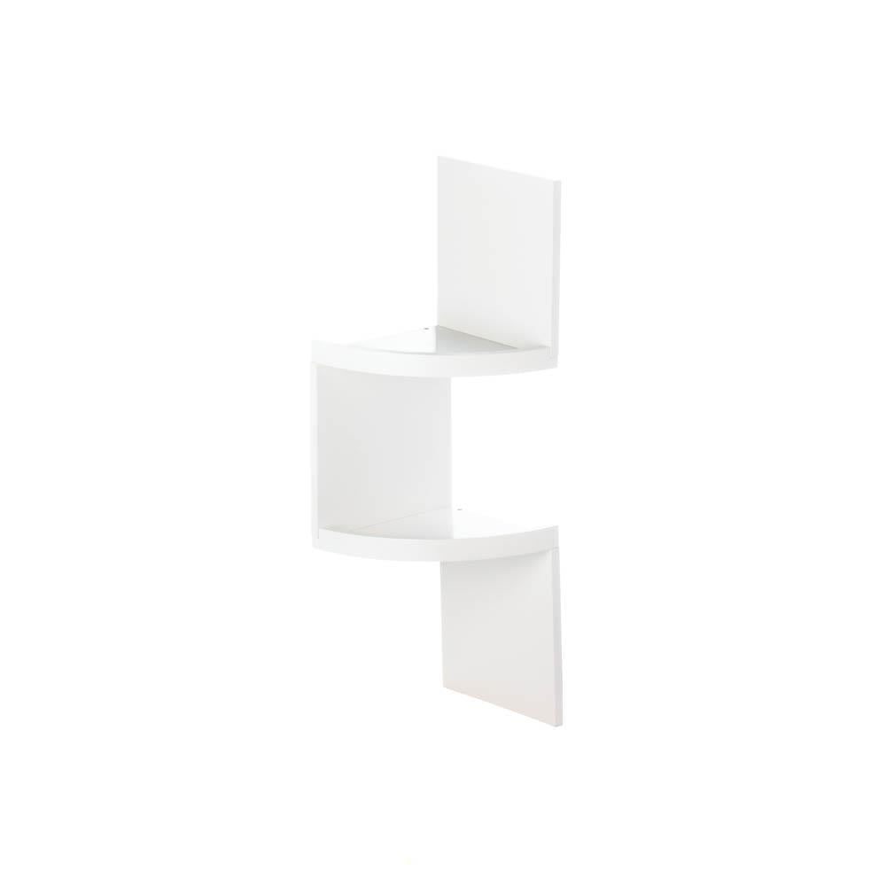 2-TIER WHITE CORNER SHELF Image 1