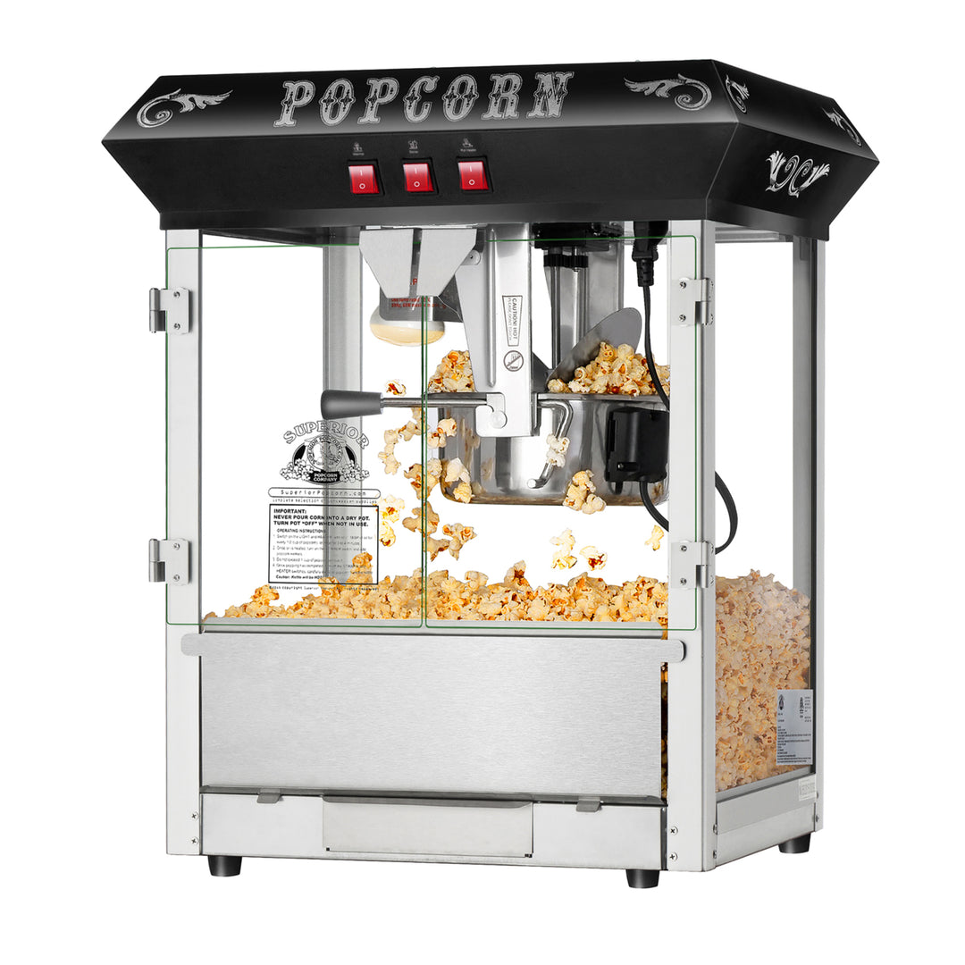 Hot and Fresh Countertop Style Popcorn Popper Machine-Makes Approx. 3 Gallons Per Batch- by Superior Popcorn Company- (8 Image 1