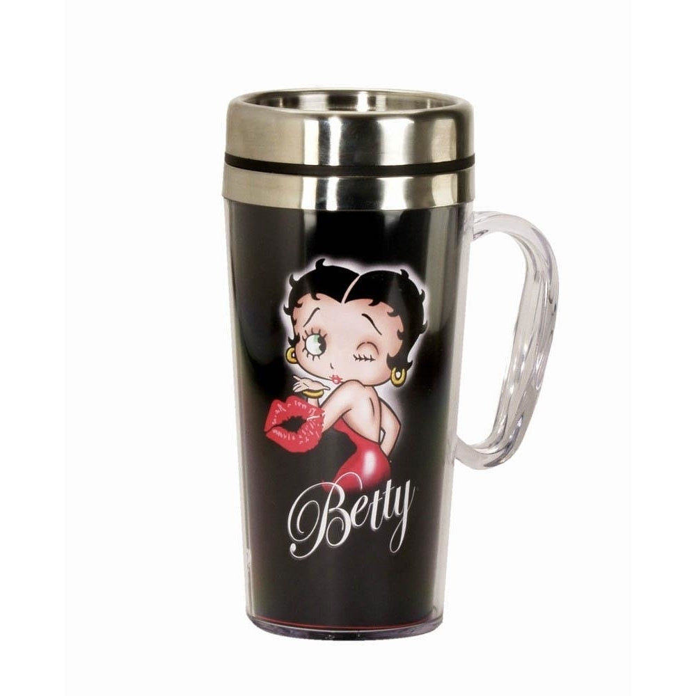 BETTY BOOP KISS" INSULATED 16 OZ TRAVEL MUG Image 1