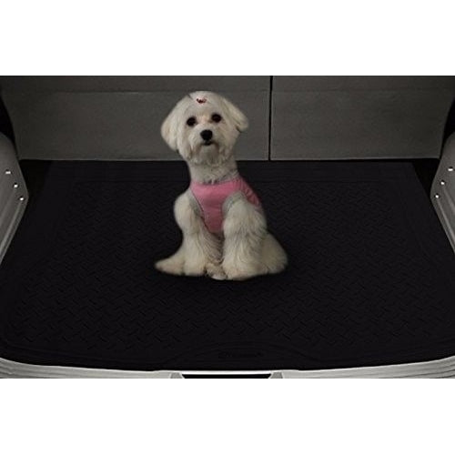 Zone Tech Trimmable Car Black Cargo Trunk Rubber Floor Mat Image 6