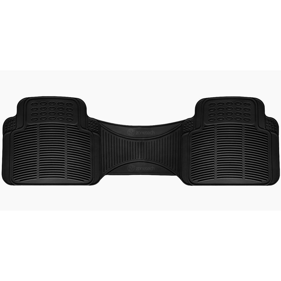 Zone Tech Car Black Rubber Floor Mat Runner Rear Liner All Weather Truck SUV Image 1