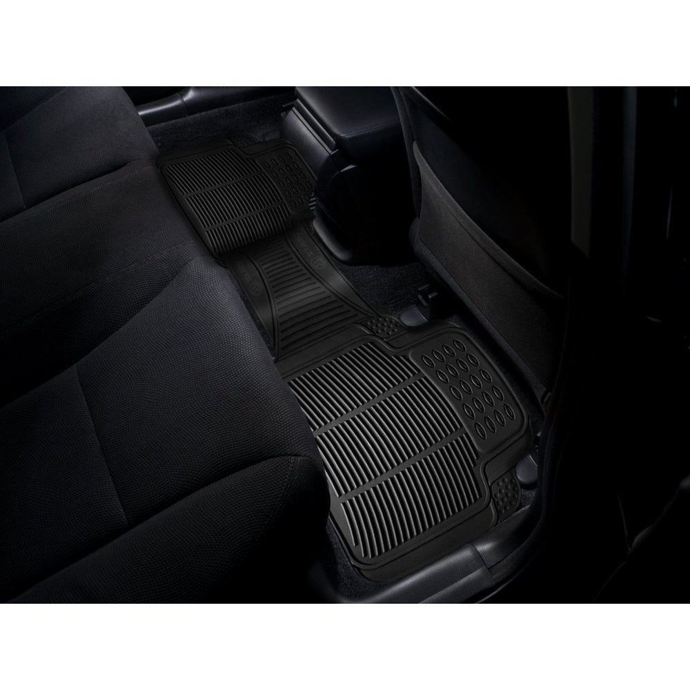 Zone Tech Car Black Rubber Floor Mat Runner Rear Liner All Weather Truck SUV Image 2