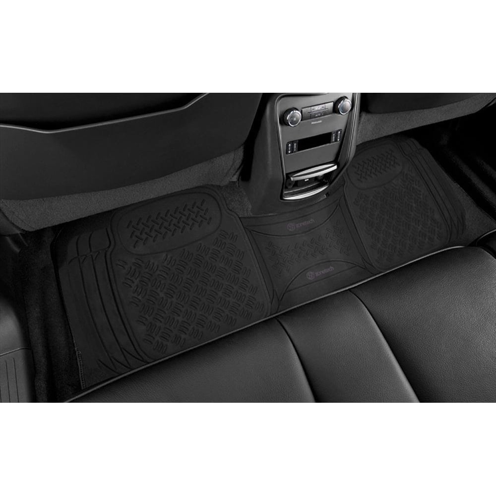 Zone Tech Heavy Duty Black Rubber Universal Rear Runner Floor Mat Trimmable Image 2