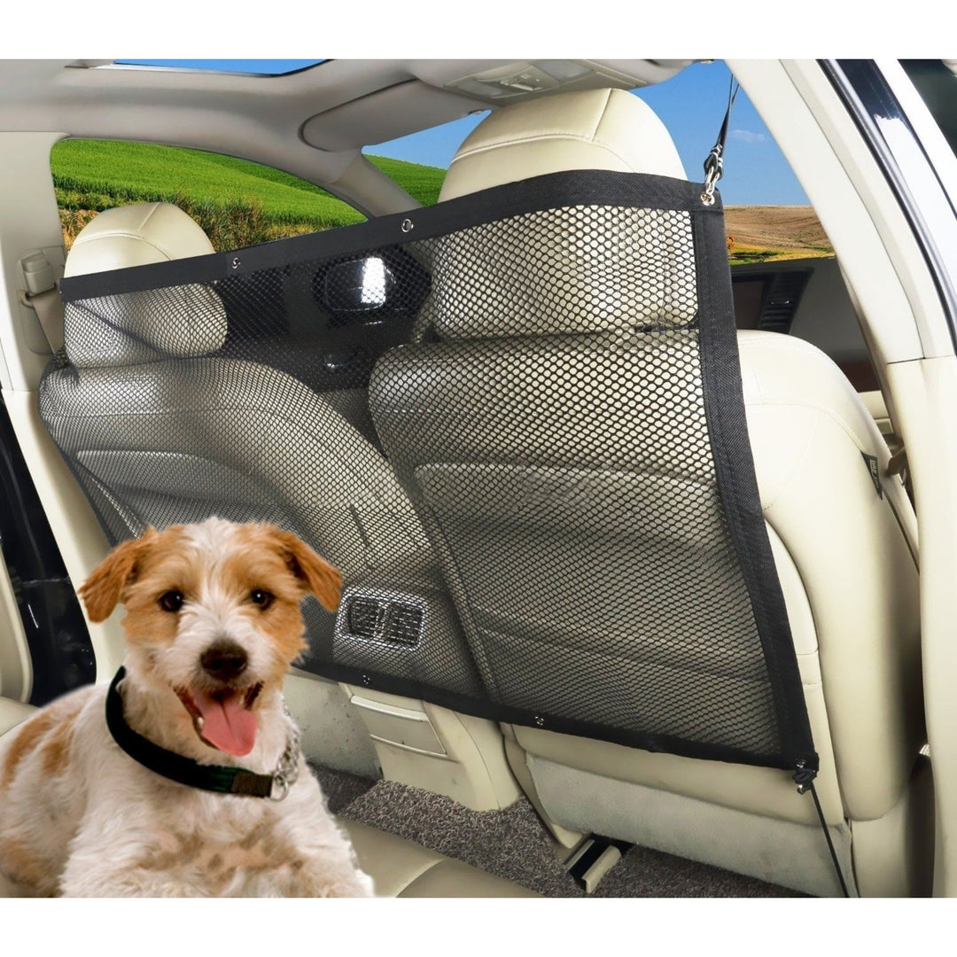 Zone Tech Vehicle Travel Pet Dog Car Back Seat Net Mesh Barrier 47 x 24" Image 8