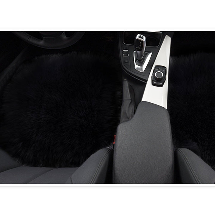 Zone Tech Black Faux Sheepskin Car Seat Home Cushion faux Pad Cover Warm Mat Image 6