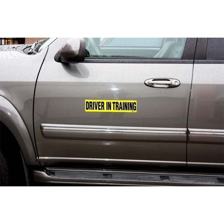 Zone Tech - Driver In Training Magnet - Reflective Vehicle Car Sign-Black Letter Image 4