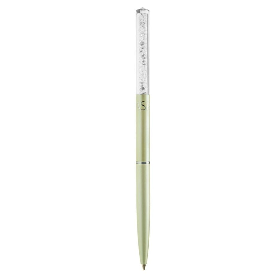 Cream Chrome Plated Stylish Ballpoint Pen with a Miniature Crystalline Top by Matashi Image 1