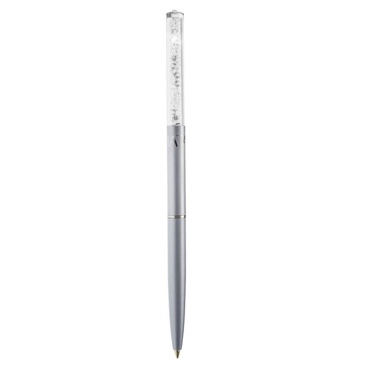 Purple Chrome Plated Stylish Ballpoint Pen with a Miniature Crystalline Top by Matashi Image 1