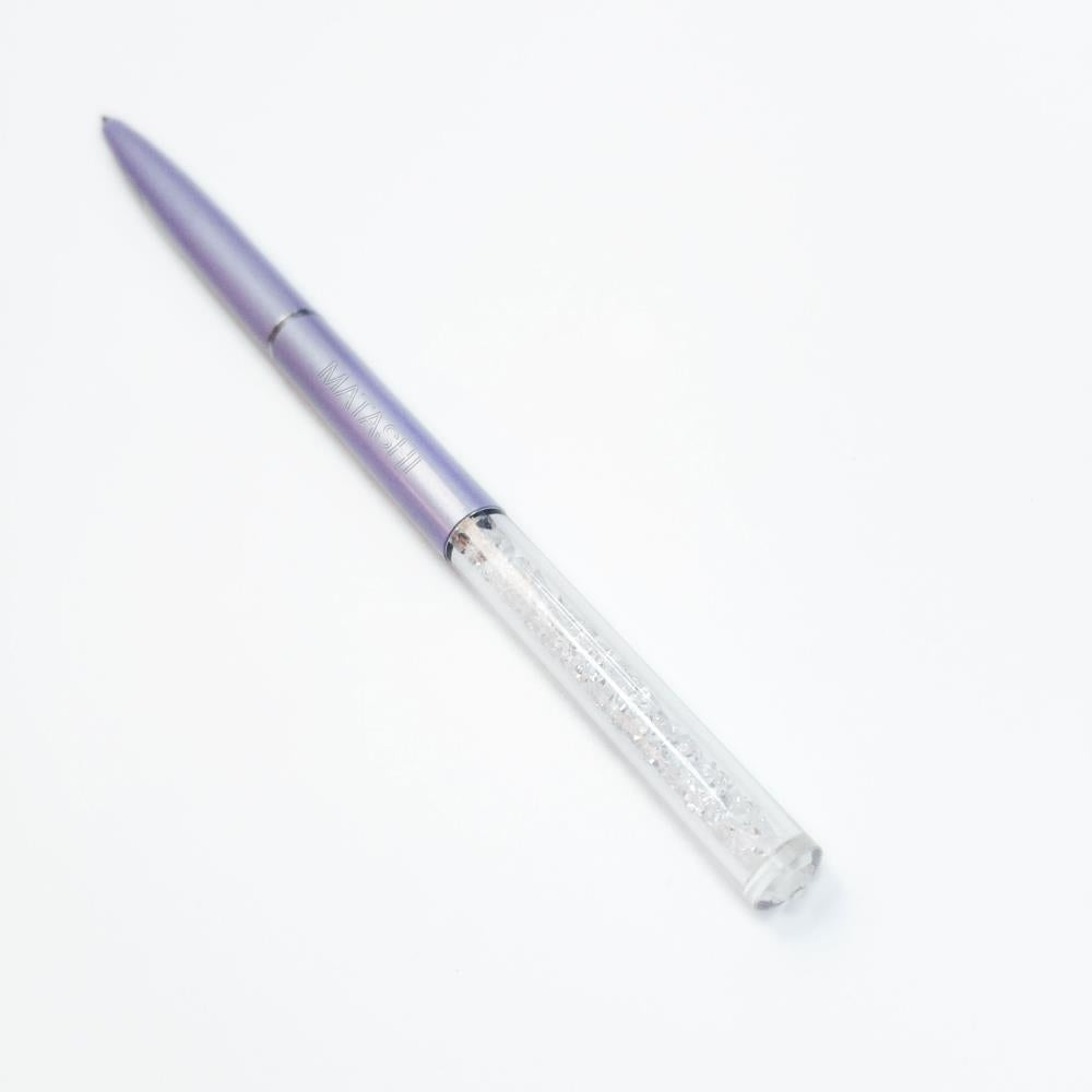 Purple Chrome Plated Stylish Ballpoint Pen with a Miniature Crystalline Top by Matashi Image 2